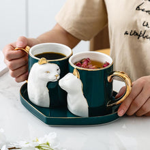 Load image into Gallery viewer, Playful Meow - Luxurious 3D Cat Couple Mugs- Review
