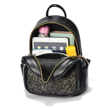 Load image into Gallery viewer, Playful Meow - Luxurious Sequined Cat Ear Backpack- Review
