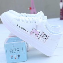Load image into Gallery viewer, Playful Meow - Meow Lace-up Cute Sneakers- Review
