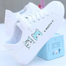 Load image into Gallery viewer, Playful Meow - Meow Lace-up Cute Sneakers- Review
