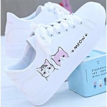 Load image into Gallery viewer, Playful Meow - Meow Lace-up Cute Sneakers- Review
