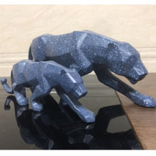 Load image into Gallery viewer, Playful Meow - Modern Panther Geometric Style Décor - Home &amp; Décor - Blue-S 26x5x8cm / 10.2x2x3.1in-
