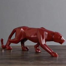 Load image into Gallery viewer, Playful Meow - Modern Panther Geometric Style Décor - Home &amp; Décor - Red-S 26x5x8cm / 10.2x2x3.1in-
