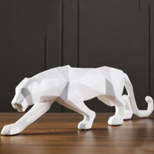 Load image into Gallery viewer, Playful Meow - Modern Panther Geometric Style Décor - Home &amp; Décor - White-S 26x5x8cm / 10.2x2x3.1in-
