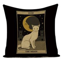 Load image into Gallery viewer, Mysterious Tarot Cat Pillow Cases
