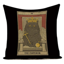 Load image into Gallery viewer, Mysterious Tarot Cat Pillow Cases
