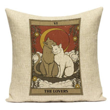 Load image into Gallery viewer, Mysterious Tarot Cat Pillow Cases
