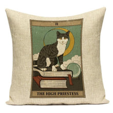 Load image into Gallery viewer, Mysterious Tarot Cat Pillow Cases
