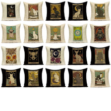 Load image into Gallery viewer, Mysterious Tarot Cat Pillow Cases

