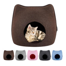 Load image into Gallery viewer, Playful Meow - Natural Felt Convertible Cat Shaped Cave- Review
