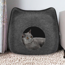 Load image into Gallery viewer, Playful Meow - Natural Felt Convertible Cat Shaped Cave- Review
