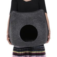 Load image into Gallery viewer, Playful Meow - Natural Felt Convertible Cat Shaped Cave- Review
