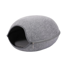 Load image into Gallery viewer, Playful Meow - Natural Felt Convertible Oval Cave- Review
