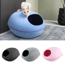 Load image into Gallery viewer, Playful Meow - Natural Felt Convertible Oval Cave- Review
