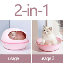 Load image into Gallery viewer, Playful Meow - Natural Felt Convertible Oval Cave- Review
