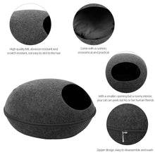 Load image into Gallery viewer, Playful Meow - Natural Felt Convertible Oval Cave- Review
