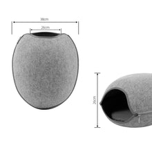 Load image into Gallery viewer, Playful Meow - Natural Felt Convertible Oval Cave- Review
