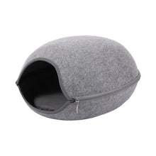 Load image into Gallery viewer, Playful Meow - Natural Felt Convertible Oval Cave- Review
