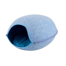 Load image into Gallery viewer, Playful Meow - Natural Felt Convertible Oval Cave- Review
