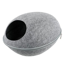 Load image into Gallery viewer, Playful Meow - Natural Felt Convertible Oval Cave- Review
