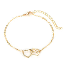 Load image into Gallery viewer, Playful Meow - Paw Heart Charm Bracelet- Review
