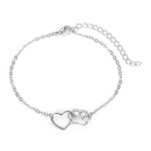 Load image into Gallery viewer, Playful Meow - Paw Heart Charm Bracelet- Review
