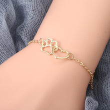 Load image into Gallery viewer, Playful Meow - Paw Heart Charm Bracelet- Review
