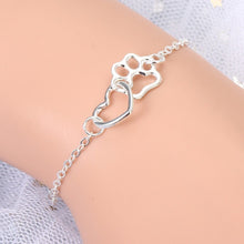Load image into Gallery viewer, Playful Meow - Paw Heart Charm Bracelet- Review
