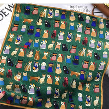 Load image into Gallery viewer, Paw-shionable Cats Silk Scarf
