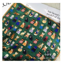 Load image into Gallery viewer, Paw-shionable Cats Silk Scarf

