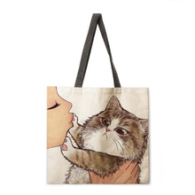 Load image into Gallery viewer, Playtime With Cat Tote Bags
