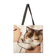 Load image into Gallery viewer, Playtime With Cat Tote Bags
