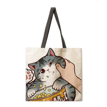 Load image into Gallery viewer, Playtime With Cat Tote Bags
