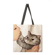 Load image into Gallery viewer, Playtime With Cat Tote Bags
