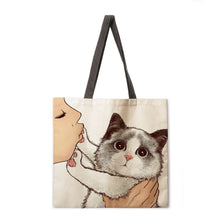 Load image into Gallery viewer, Playtime With Cat Tote Bags
