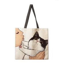 Load image into Gallery viewer, Playtime With Cat Tote Bags
