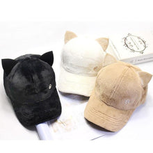 Load image into Gallery viewer, Plush Cat Ears Baseball Cap
