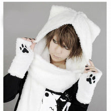 Load image into Gallery viewer, Playful Meow - Plush Cat Hood &amp; Paws Set- Review
