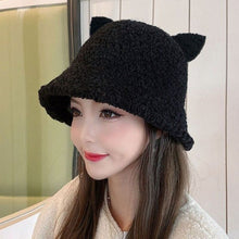 Load image into Gallery viewer, Plushy Cat Ears Bucket Hat
