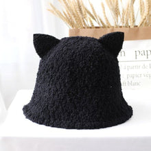 Load image into Gallery viewer, Plushy Cat Ears Bucket Hat
