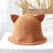 Load image into Gallery viewer, Plushy Cat Ears Bucket Hat

