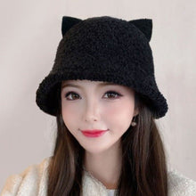 Load image into Gallery viewer, Plushy Cat Ears Bucket Hat
