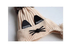 Load image into Gallery viewer, Pom Pom Cat Ears Beanie Set [For Kids]
