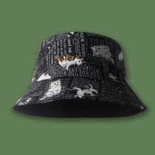 Load image into Gallery viewer, Reversible Bucket Hat with Cat Print

