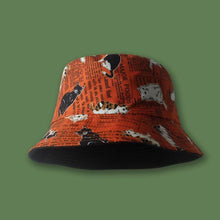Load image into Gallery viewer, Reversible Bucket Hat with Cat Print
