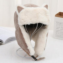 Load image into Gallery viewer, Russian Hat With Cat Ears
