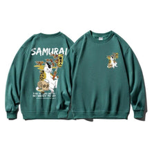 Load image into Gallery viewer, Samurai Cat Oversized Pullovers
