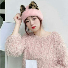 Load image into Gallery viewer, Sassy Panther Ear Beanie
