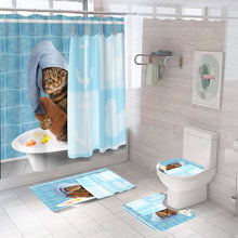 Load image into Gallery viewer, Secret Life of Cat Bathroom Curtain [With Set Options]
