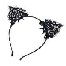 Load image into Gallery viewer, Playful Meow - Sexy Black Cat Ear Lace Headbands- Review

